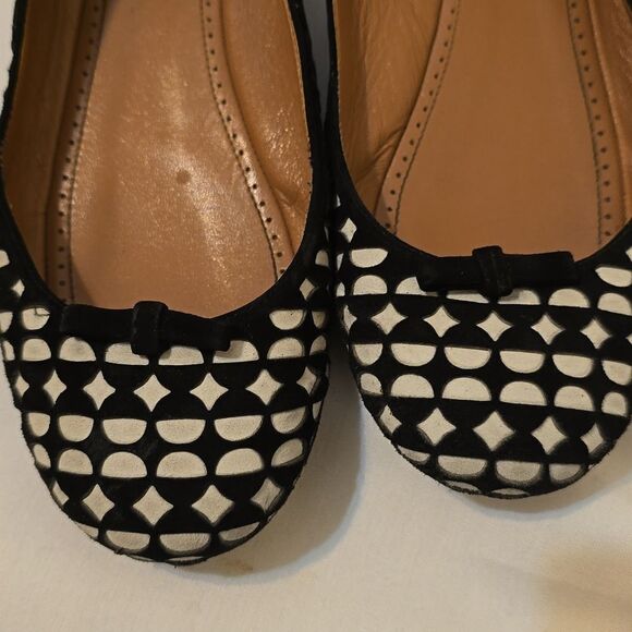 Alaia Black and White Ballet Flats - Size 37/US 7 - Picture 3 of 8